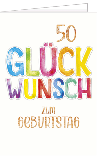 Geburtstagskarte zum 50.