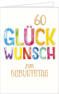 Geburtstagskarte zum 60.