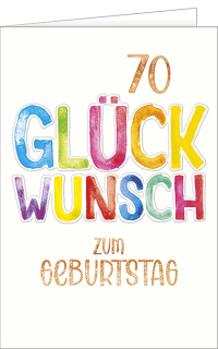 Geburtstagskarte zum 70.