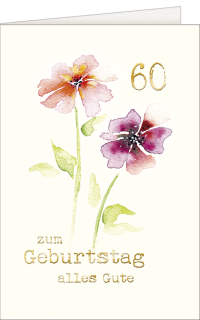 Geburtstagkarte 60. Geburtstag