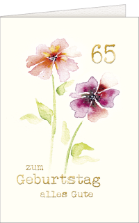 Geburtstagkarte 65. Geburtstag