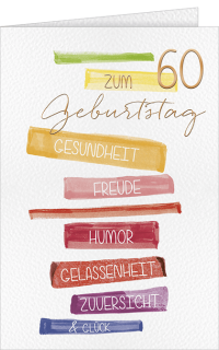 Glückwunschkarte zum 60.