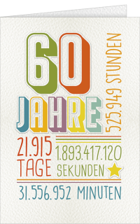 60 Jahre Geburtstagskarte