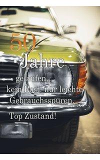 50. Geburtstag für Autoliebhaber