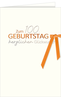 Geburtstagskarte zum 100.