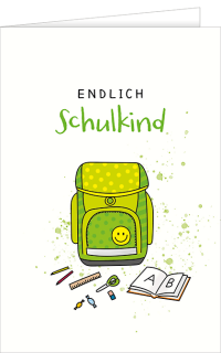 Schulanfangskarte Schulranzen