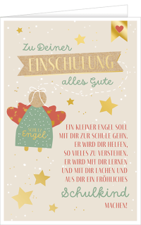 Schulanfangskarte Schutzengel