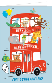 Schulanfangskarte Bus