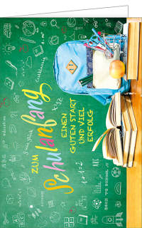 Schulanfangskarte Tafel