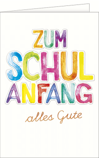 Schulanfangskarte Lettering