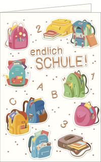 Schulanfangskarte Schulranzen