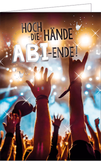 Abiturkarte hoch die Hände