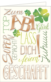 Abiturkarte Schrift