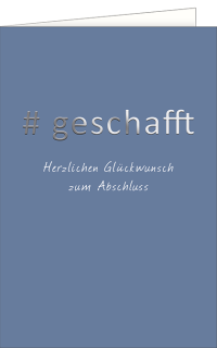 Abschlusskarte #geschafft