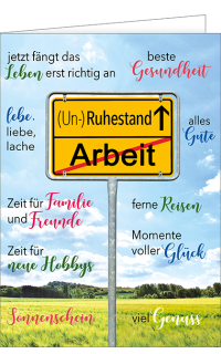 A4 Ruhestandskarte Ortsschild