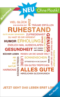 Ruhestandskarte viele gute Wünsche
