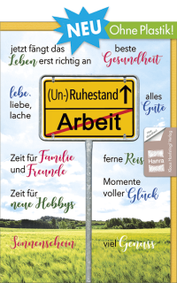 Ruhestandskarte Ortsschild ohne Plastik