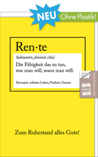 Ruhestandskarte Wörterbuch