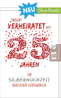 Gl&uuml;ckwunschkarte 25. Hochzeitstag