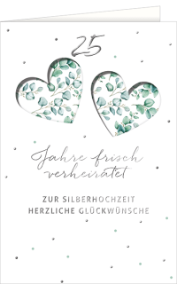 Glückwunschkarte Silberhochzeit