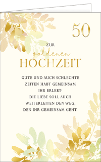 Gl&uuml;ckwunschkarte Goldhochzeit