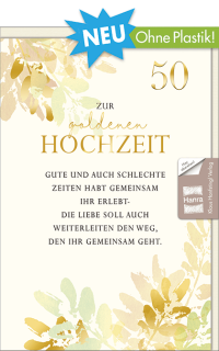Glückwunschkarte Goldhochzeit