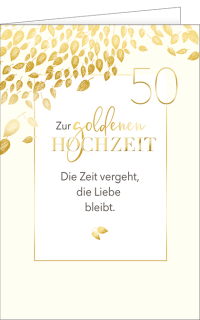 Hochzeitstagskarte Goldene Hochzeit