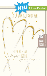 Goldhochzeitskarte Gemeinsamer Weg