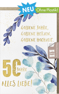Hochzeitskarte 50. Jahre, Goldhochzeit
