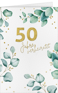 50 Jahre verheiratet - Aquarellkarte