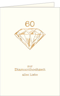 Diamanthochzeitskarte Diamant