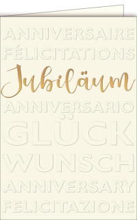 Jubil&auml;umskarte international.