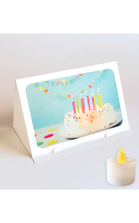 Geburtstagskarte Lichterzauber Torte