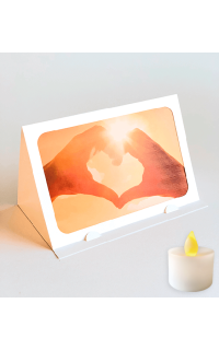 Teelichtkarte Lichterzauber Herz