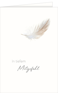 Trauerkarte Feder