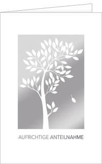 Trauerkarte Silberbaum