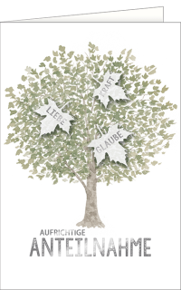 Trauerkarte Aufrichtige Anteilnahme