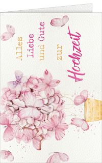 Hochzeitskarte Schmetterlinge