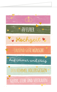 Hochzeitskarte Glück & Liebe