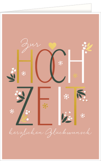 Hochzeitskarte Schrift