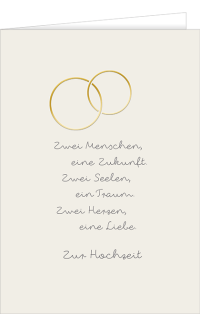 Hochzeitskarte A4 Ringe