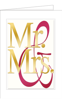 DIN A5 Hochzeitskarte "Mr. & Mrs."
