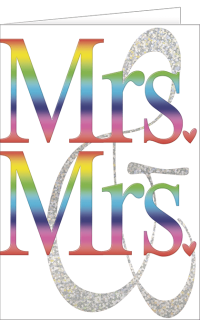 Hochzeitskarte Mrs. & Mrs.