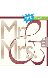 Hochzeitskarte Mr. & Mrs. im Sonderformat