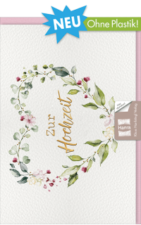 Hochzeitskarte mit Blumenherz