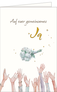 Hochzeitskarte Strauss mit Text