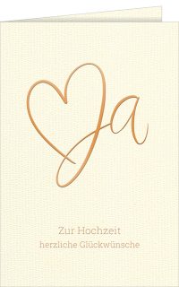 Hochzeitskarte Ja