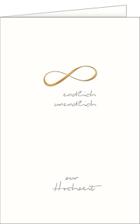 Hochzeitskarte unendlich mit Text