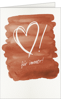Hochzeitskarte mit Herz und !