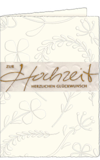 Hochzeitskarte A5 Büttenkarton